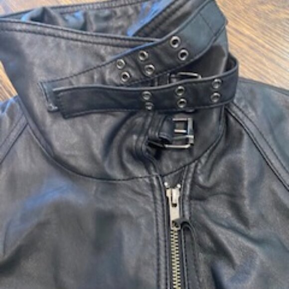 Clearout-Calvin Klein lambskin leather jacket sz M - Picture 3 of 11